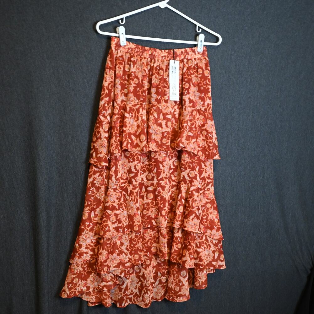 NEW MinkPink Women's L Dover Midi Skirt Floral NWT